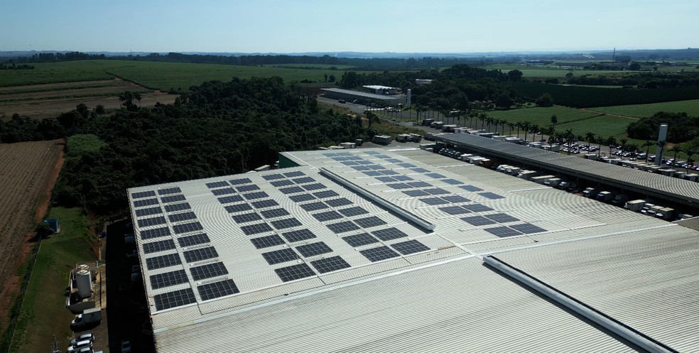 Painéis solares do Ceaflor em Holambra (SP) — Foto: Divulgação