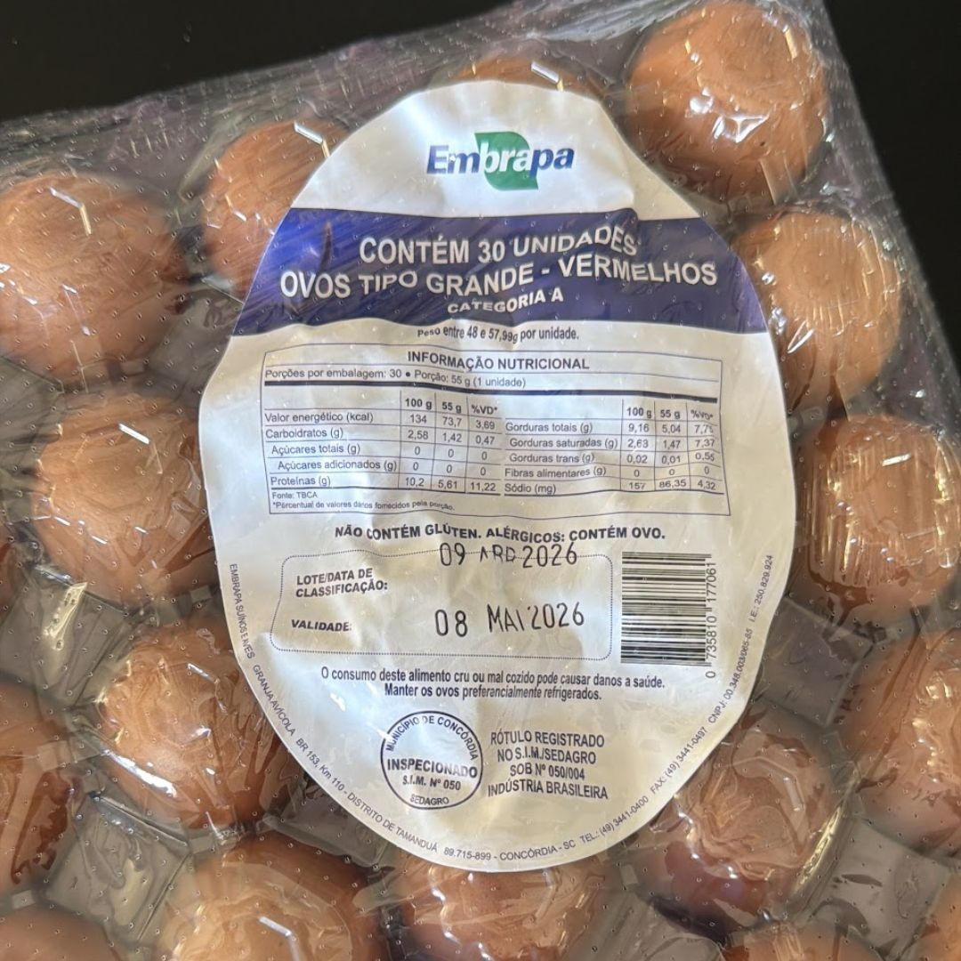 Ovo vendido pela Embrapa? Rótulo desperta curiosidade nas redes sociais