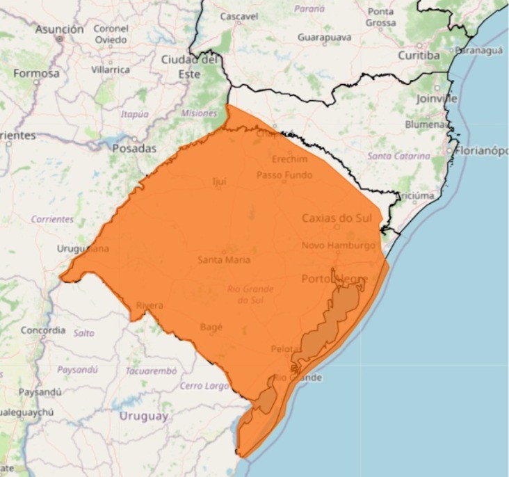 Semana começa com alerta de geada no RS e queimadas em SP