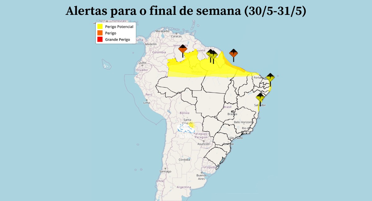 Fim de semana terá chuvas fortes em várias regiões do Brasil; veja a previsão