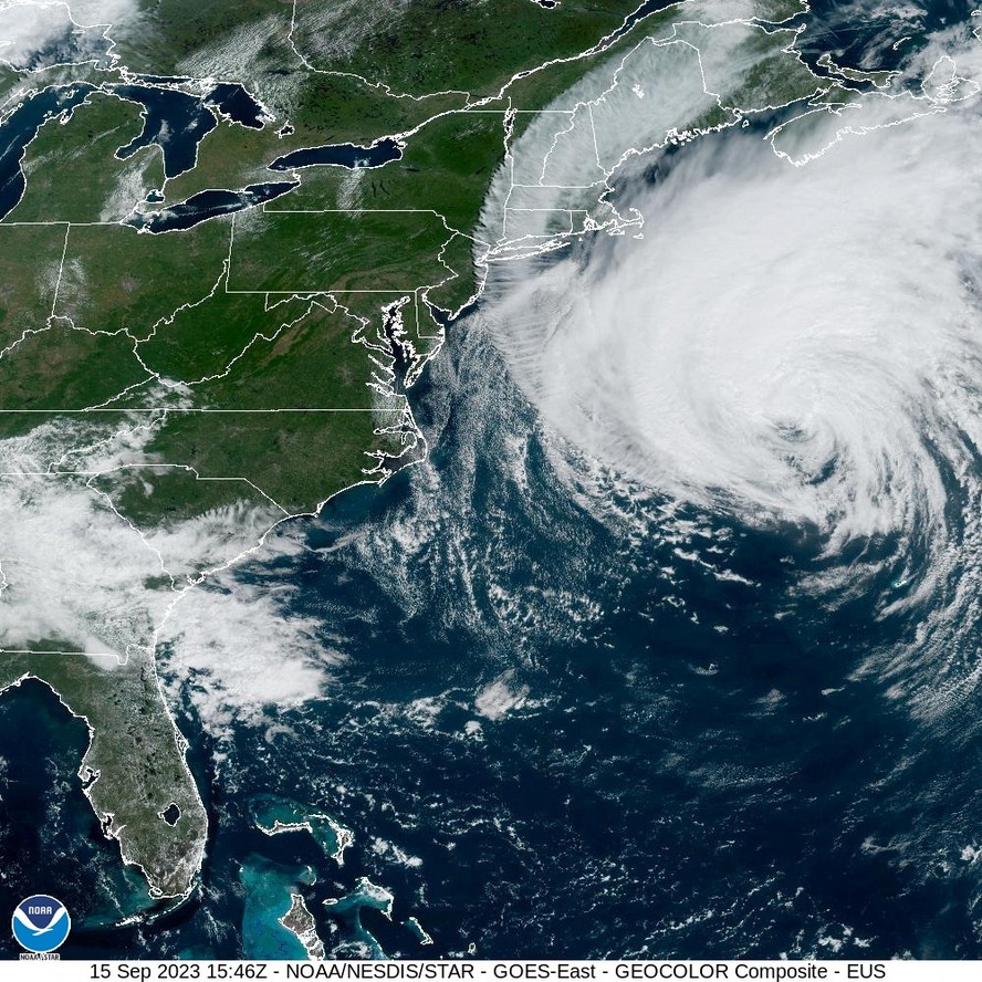 Furacão Lee pode ser tornar tempestade tropical antes de atingir o continente nos Estados Unidos e o Canadá