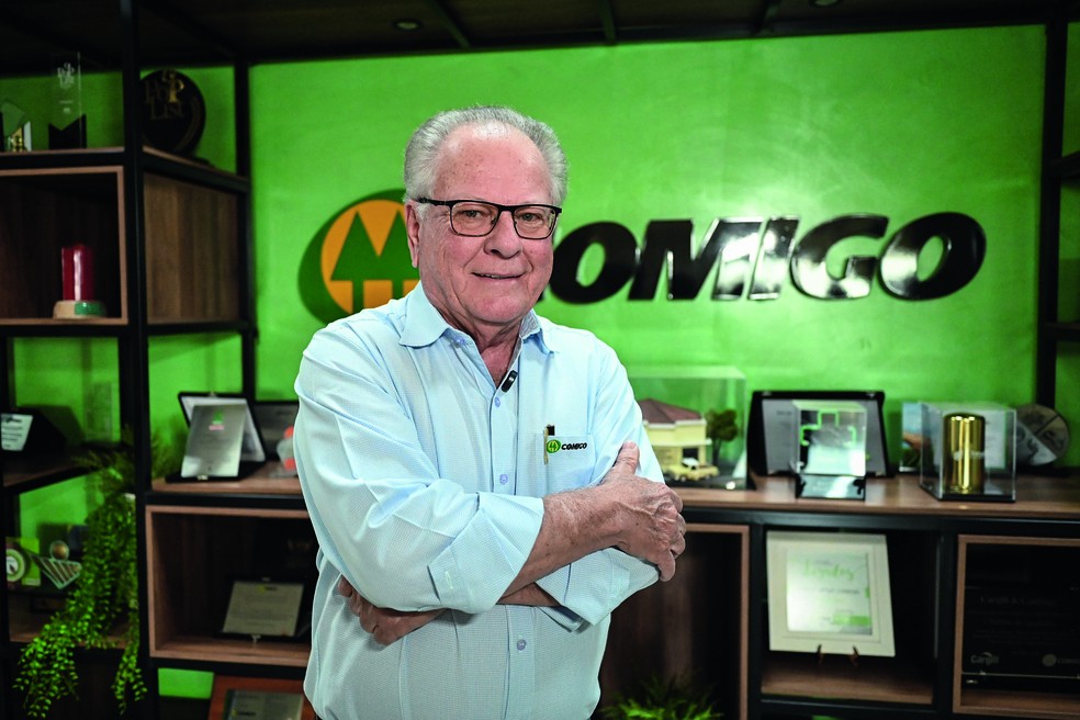 Dourivan Cruvinel, presidente da Comigo: em busca de preços melhores, cooperativa antecipou as compras de insumos para a safra de verão. — Foto: Cristiano Borges 