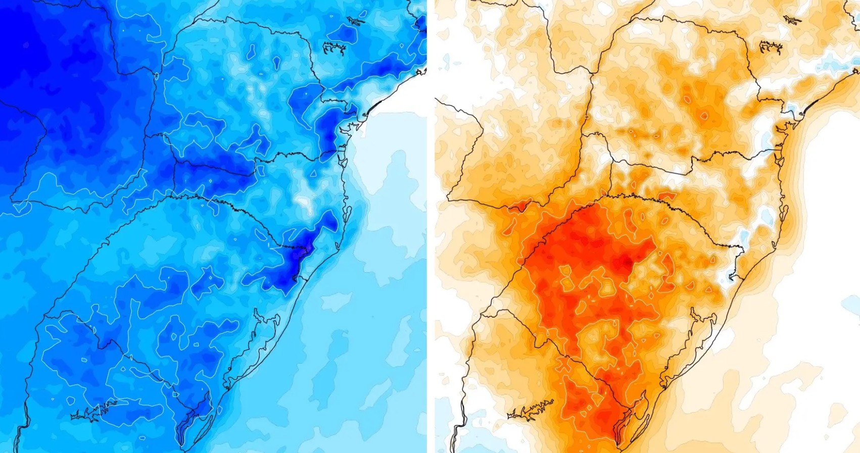 Temperaturas no Sul vão de 1,5°C a 38°C nesta semana; veja previsão