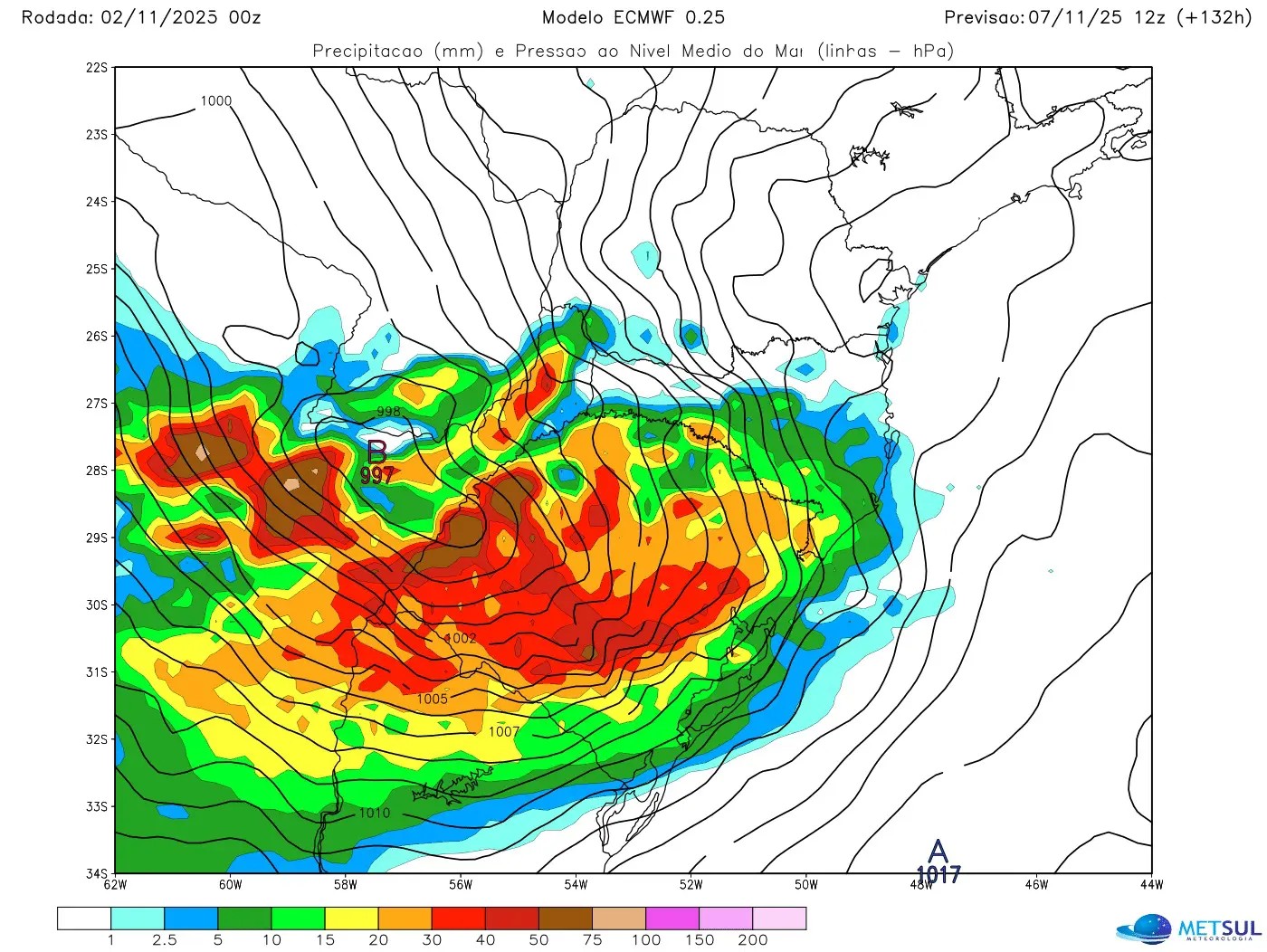 Sul do Brasil pode ter ciclone nos próximos dias; veja a previsão do tempo