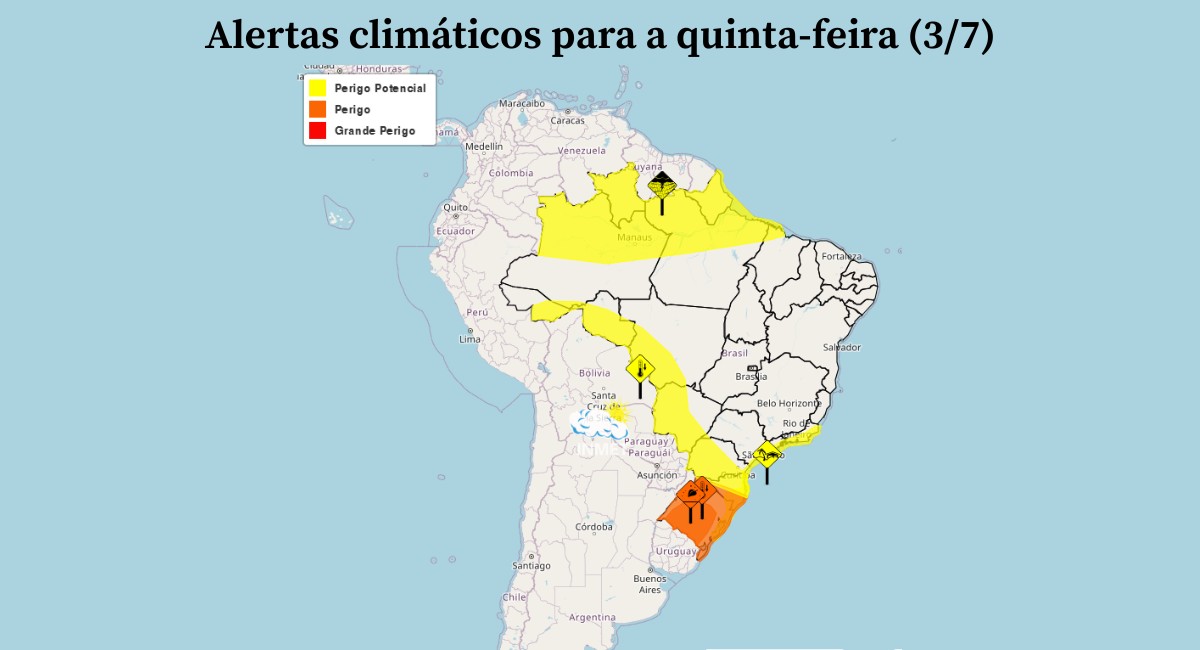 Massa de ar polar derruba temperaturas no Brasil nesta sexta-feira