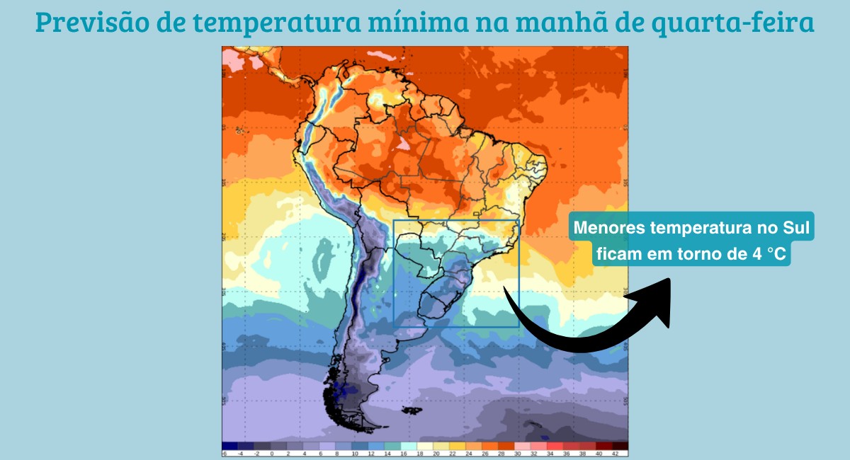 Ciclone extratropical se afasta, e temperaturas despencam no Brasil