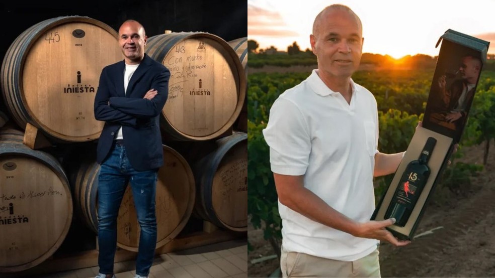 Herói da seleção espanhola na Copa de 2010, Andrés Iniesta comanda uma vinícola na Espanha — Foto: Divulgação/Bodega Andrés Iniesta