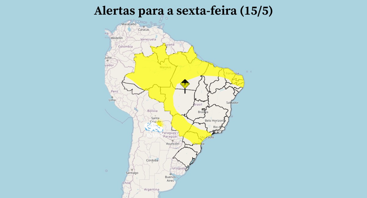 Chuvas avançam sobre boa parte do país nesta sexta-feira; veja a previsão