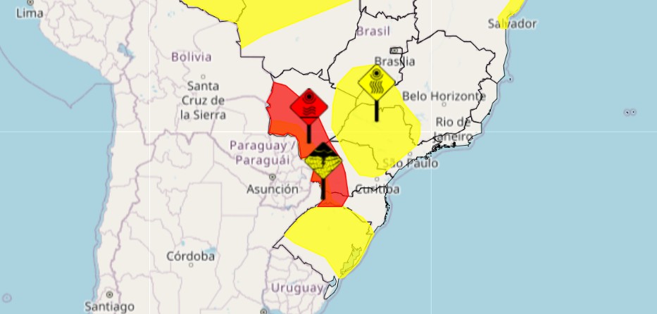 Ciclone reforça chuvas no Sul em meio à onda de calor