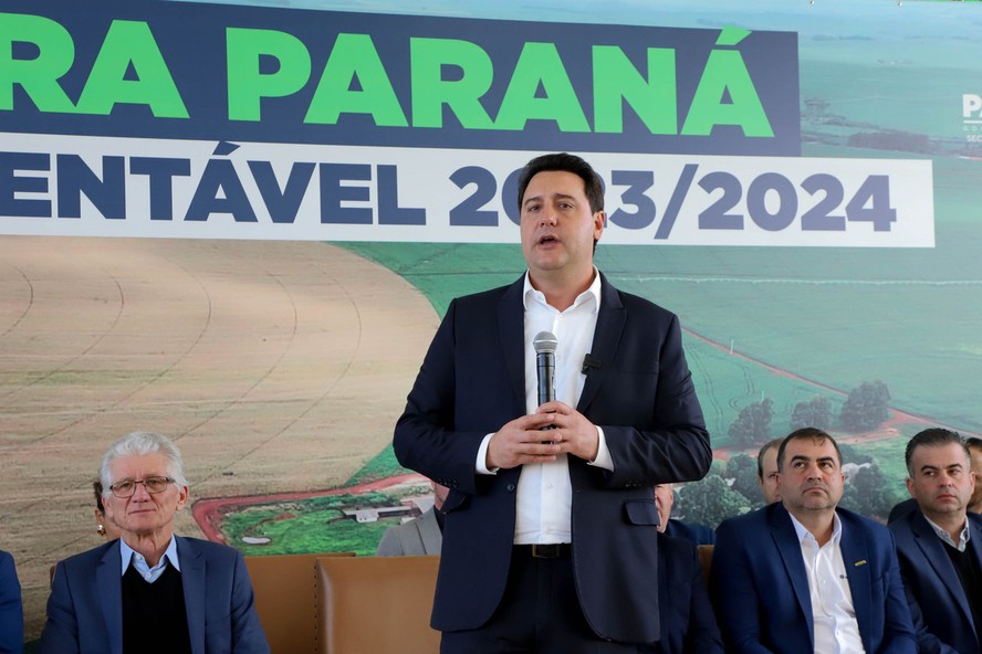 Governador Ratinho Junior na apresentação do Plano Safra o Paraná