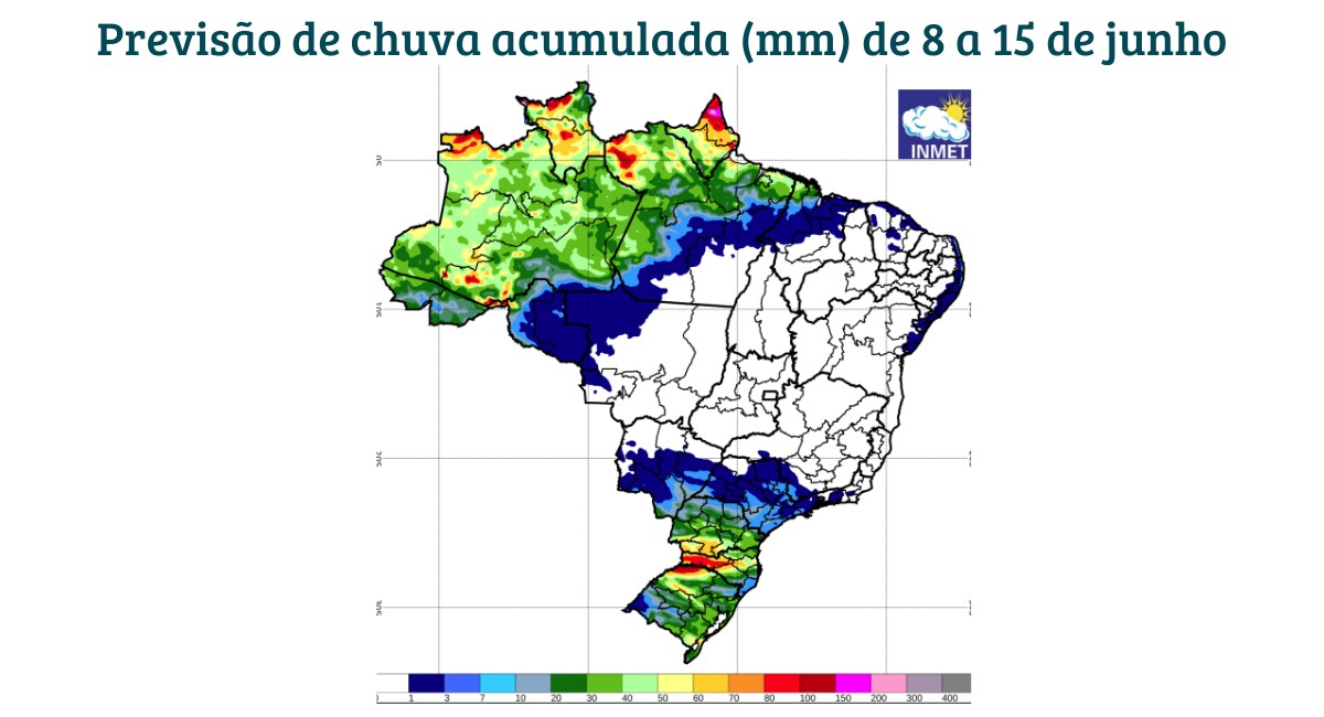 Região Sul tem risco de geada, e chuva ganha força no Norte e Nordeste