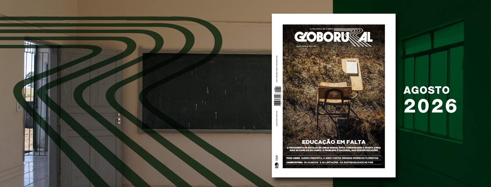 Educação em falta: o fechamento de escolas rurais é destaque na Globo Rural de agosto