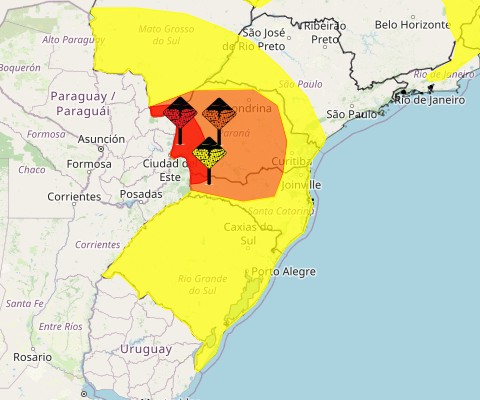 Alerta vermelho: novo sistema de tempestades atinge o Sul e o Sudeste na sexta-feira