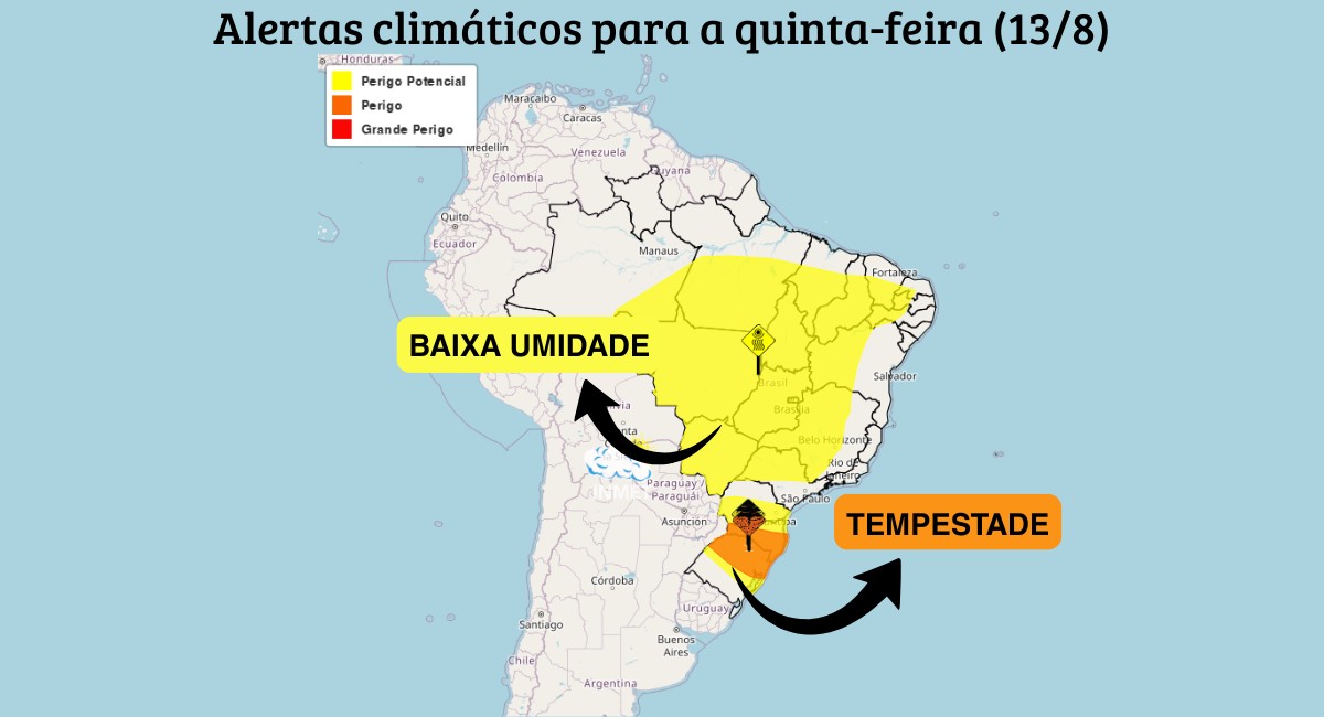 Veranico deixa 16 Estados em alerta para baixa umidade nesta quinta-feira