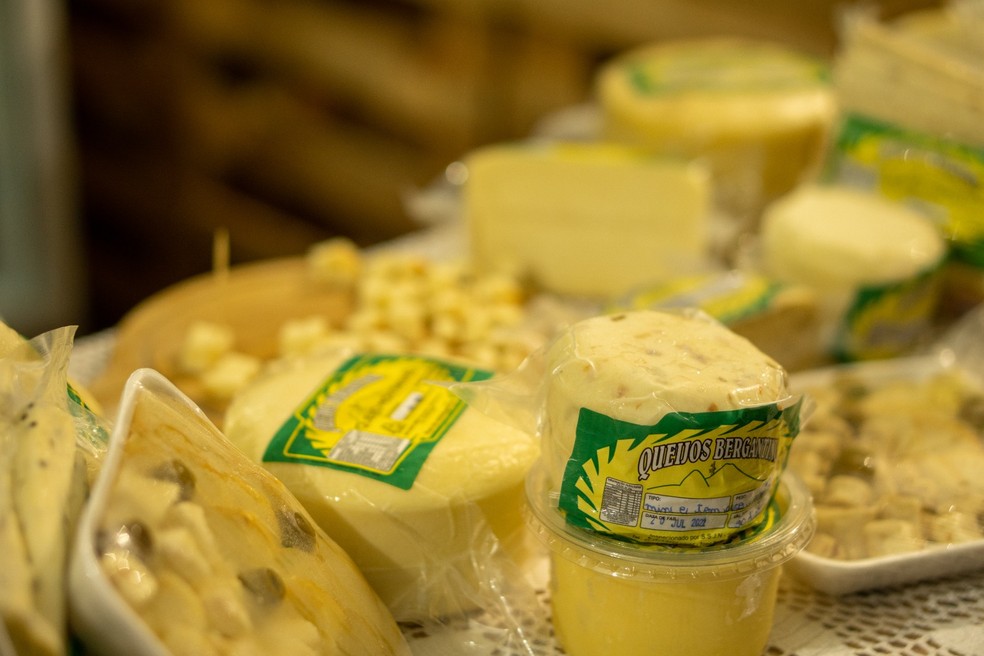 Produtos da queijaria Bergantini de João Neiva (ES) — Foto: Divulgação