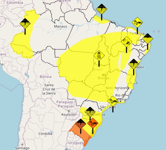 Temporais atingem Rio Grande do Sul nesta quinta; veja previsão para o país