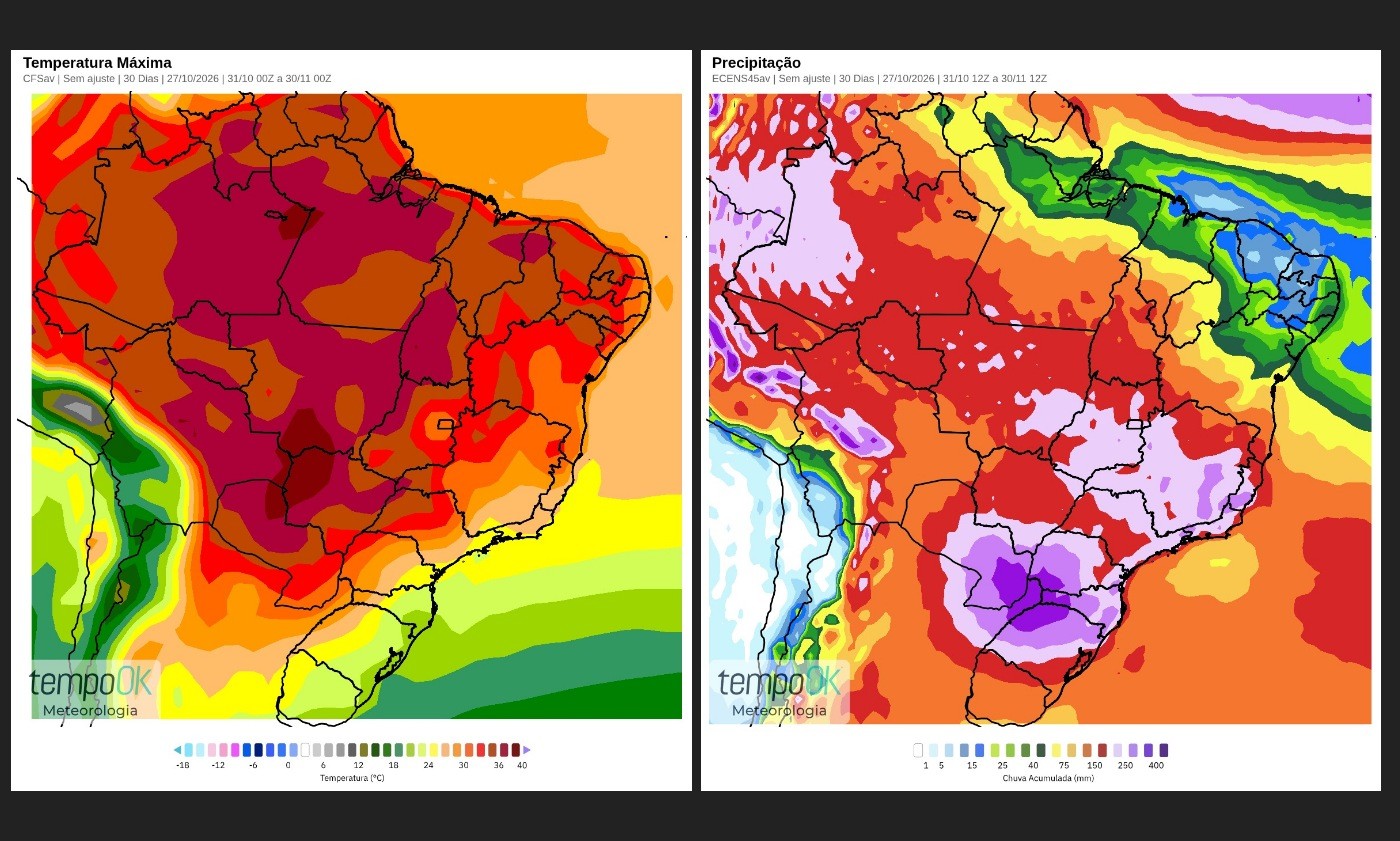 Previsão do tempo: veja como fica o clima em novembro no Brasil