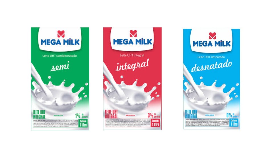 Leite Longa Vida da Mega Milk fabricado pela Dielat — Foto: Divulgação/ Dielat