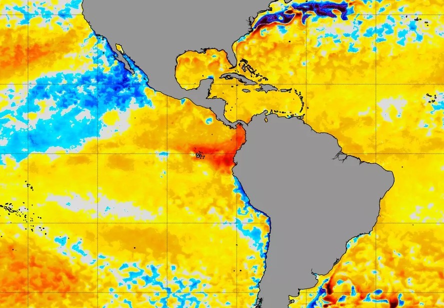 La Niña é caracterizado por uma anomalia negativa na temperatura de -0,5 °C ou menos nas águas superficiais de partes central e leste do Pacífico Equatorial