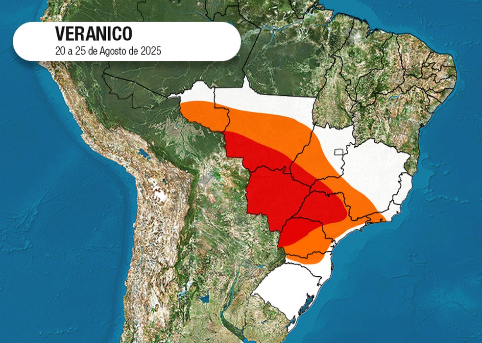 Brasil terá veranico nesta semana — Foto: Climatempo