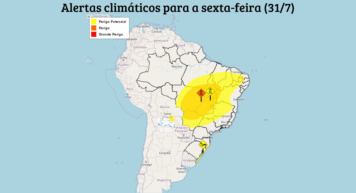 Boa parte do país tem alerta para baixa umidade na sexta-feira; veja a previsão