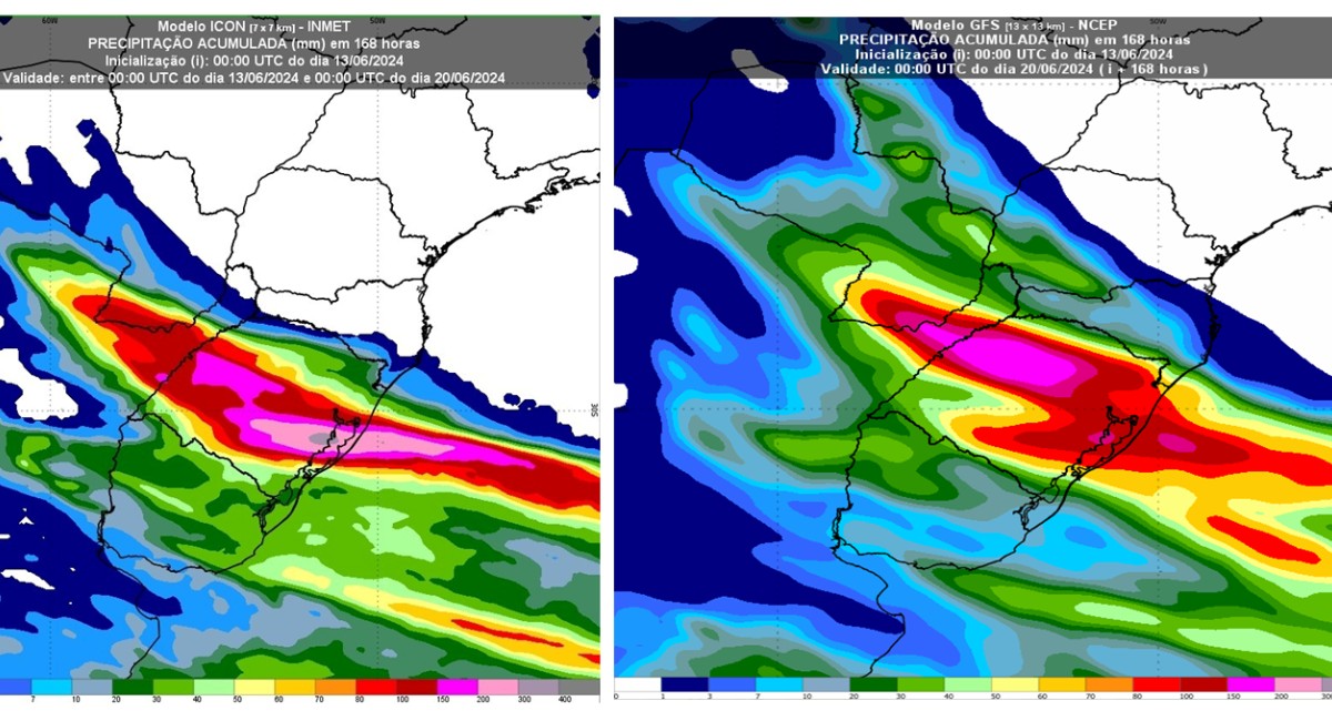 Chuvas no RS: Inmet emite alerta vermelho para mais de 100 cidades gaúchas
