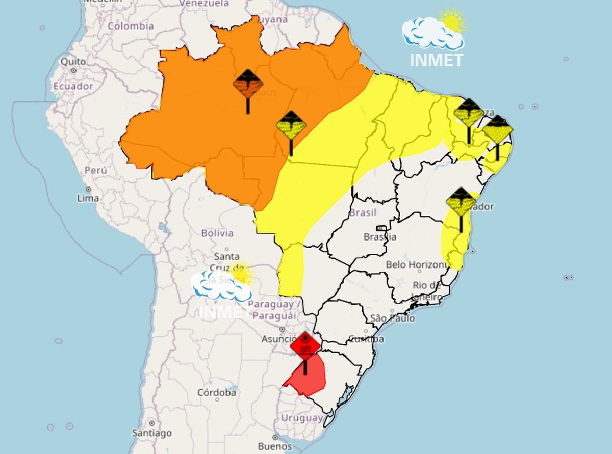 Brasil tem alertas para calorão e temporais; veja a previsão