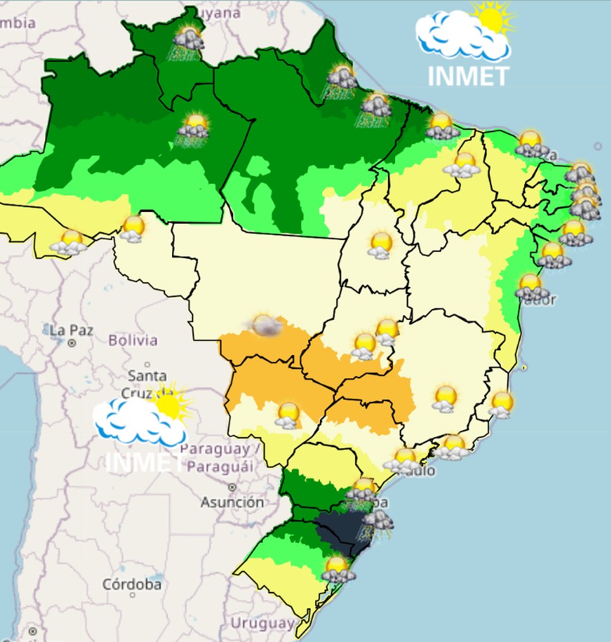 Ventos fortes e chuva atingem Sul do país; veja previsão para esta ...