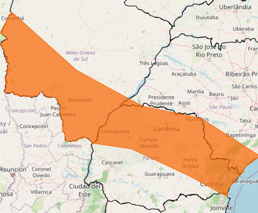 Semana começa com alerta de granizo no norte do PR e sul de MT