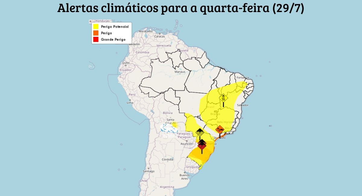 Frente fria avança e leva temporais ao Centro-Sul do país; veja a previsão