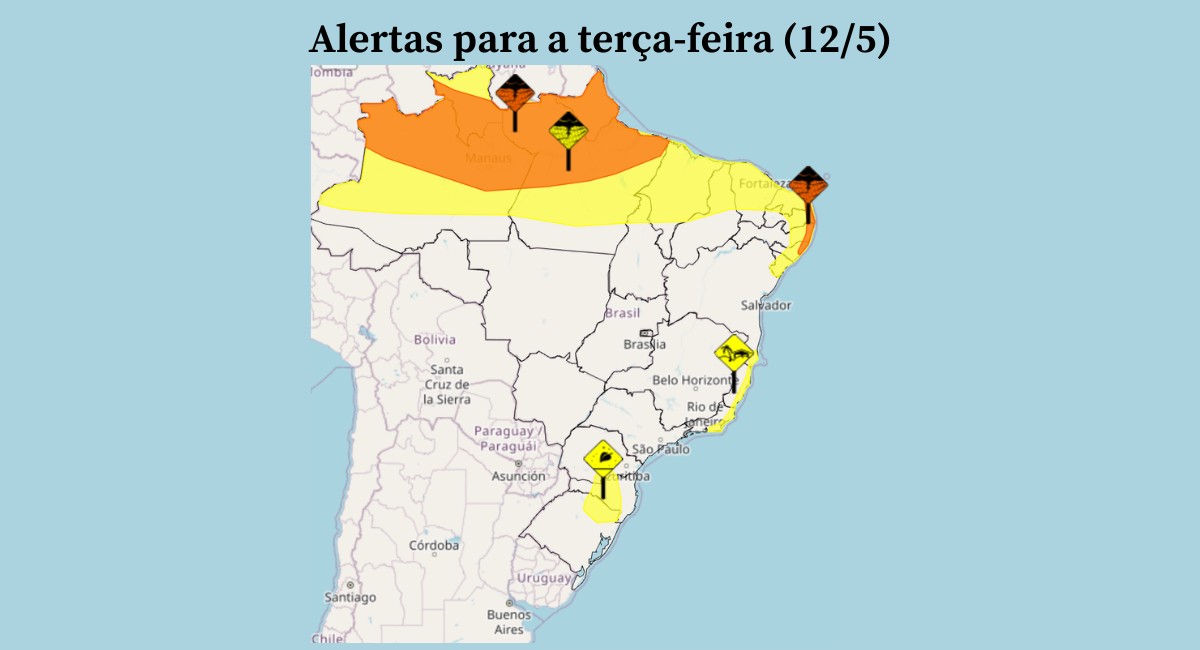 Onda de frio mantém temperaturas abaixo de 10ºC nesta terça; veja a previsão