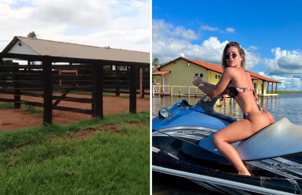 Virginia, nora de Leonardo, costuma visitar a fazenda com a família — Foto: Instagram/ Reprodução