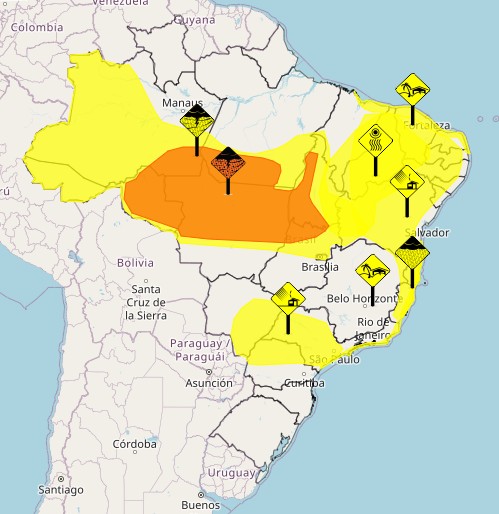 Ar seco volta a predominar no Brasil nesta sexta-feira