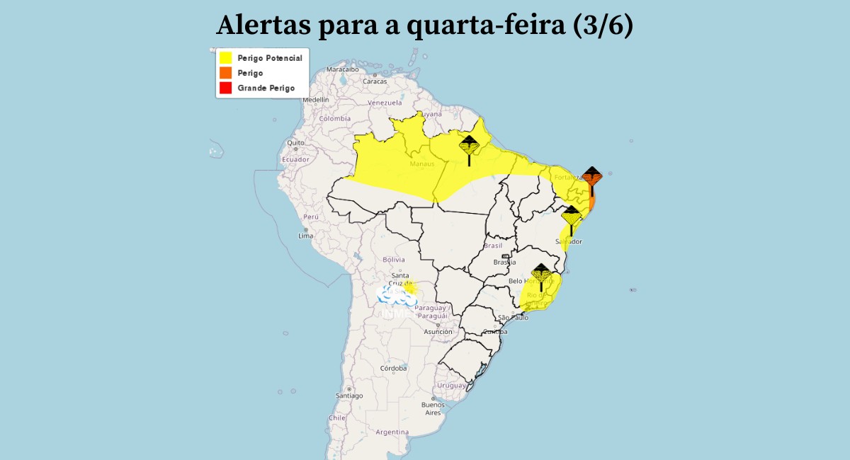 Brasil terá temporais e risco de geada nesta quarta-feira; veja a previsão