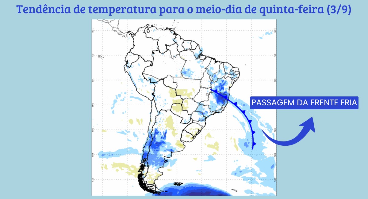 Frente fria causa chuva, frio e geada no Brasil nesta quinta-feira