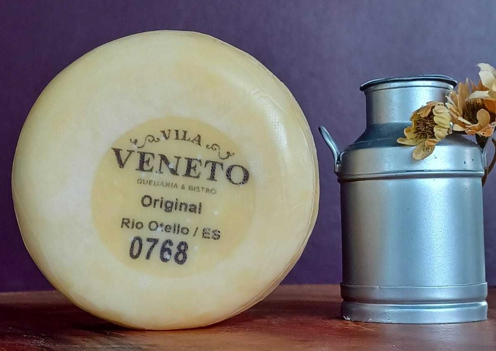 O queijo Otello, da Vila Veneto, que tem selo de rastreabilidade feito de caseína — Foto: Divulgação