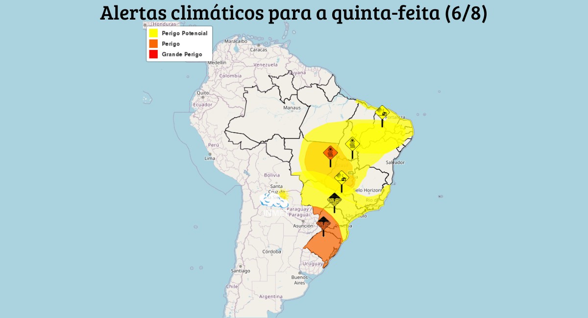 Ciclone mantém temporais no Sul e leva chuva para o Sudeste nesta quinta