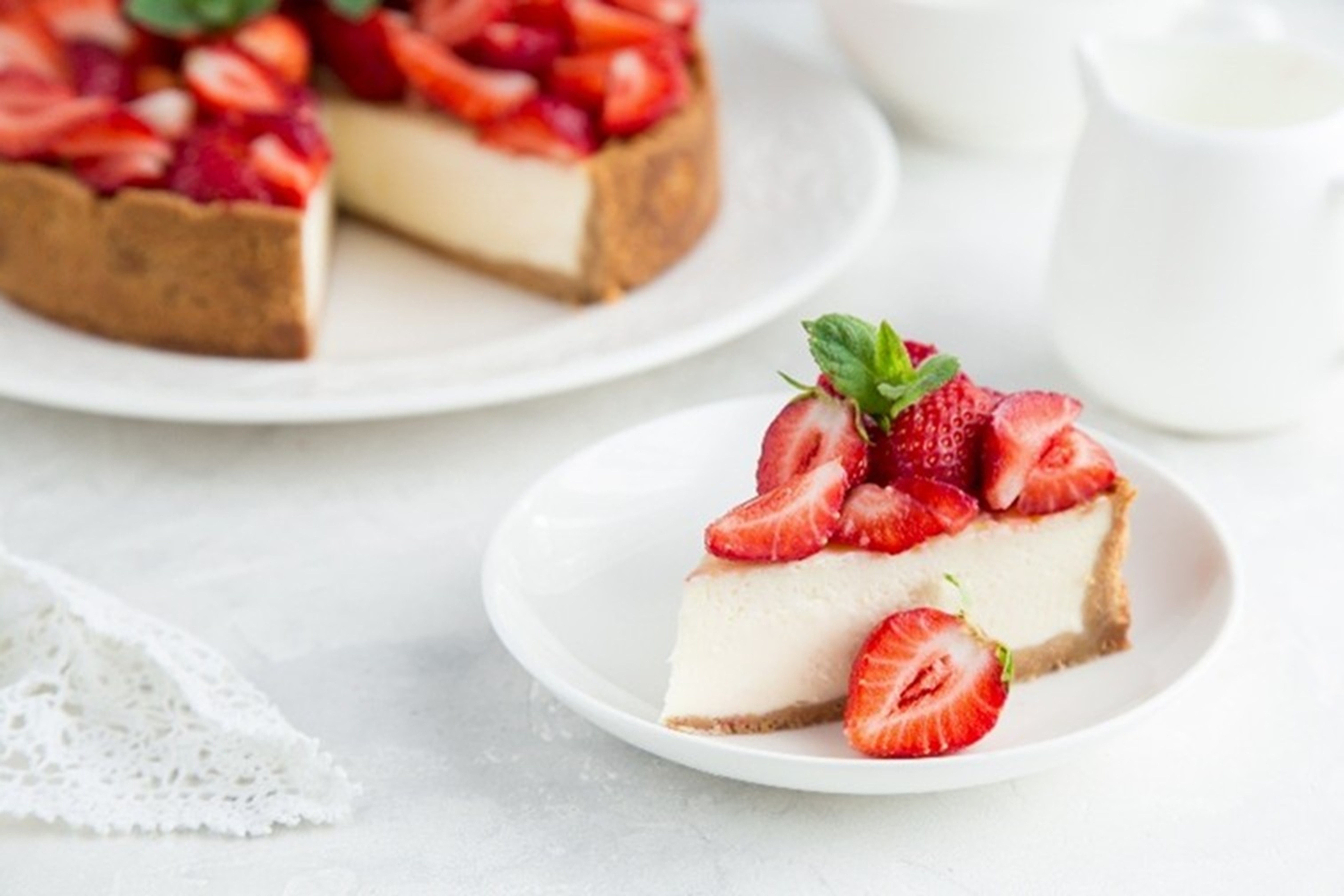 Gelado e doce: como fazer cheesecake de morango