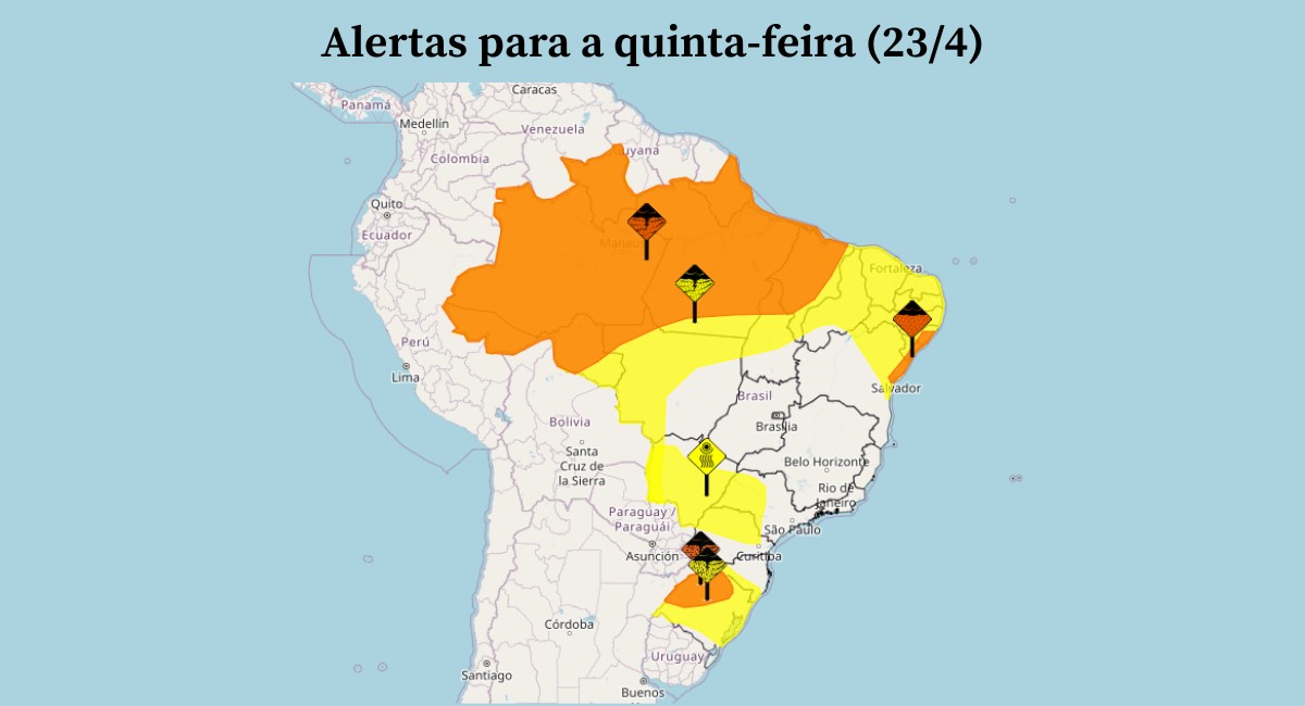 Temporais atingem boa parte do país nesta quinta-feira; veja a previsão