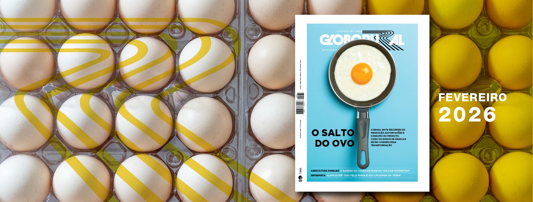 Proteína de três recordes: 'o salto do ovo' é destaque na edição de fevereiro da Globo Rural