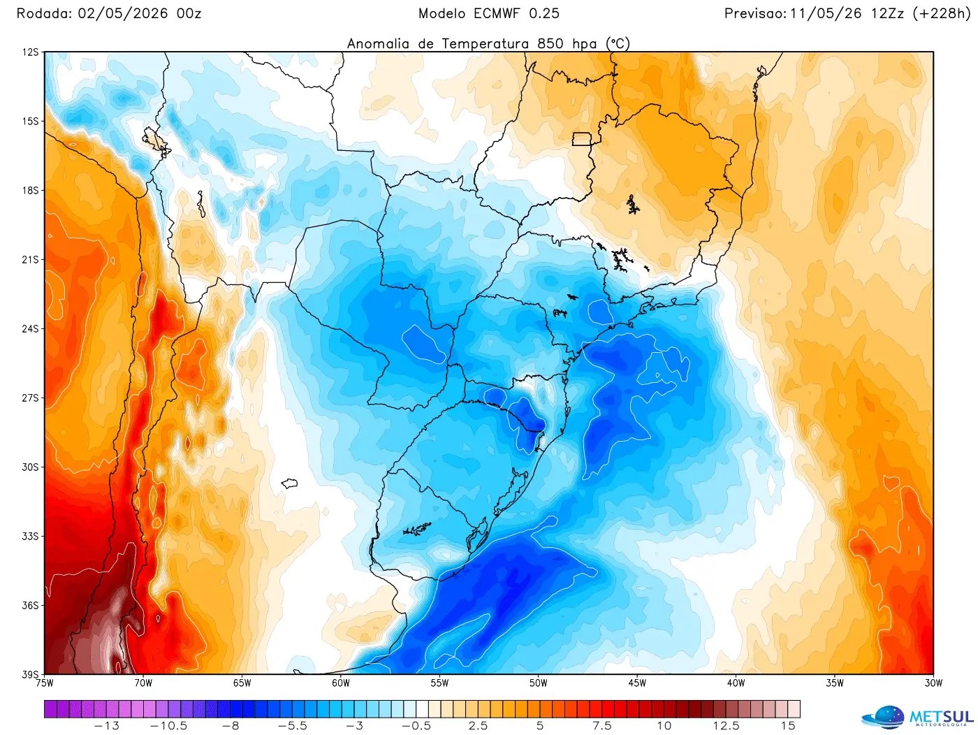 Massa de ar frio atinge cinco estados e derruba temperaturas; veja a previsão