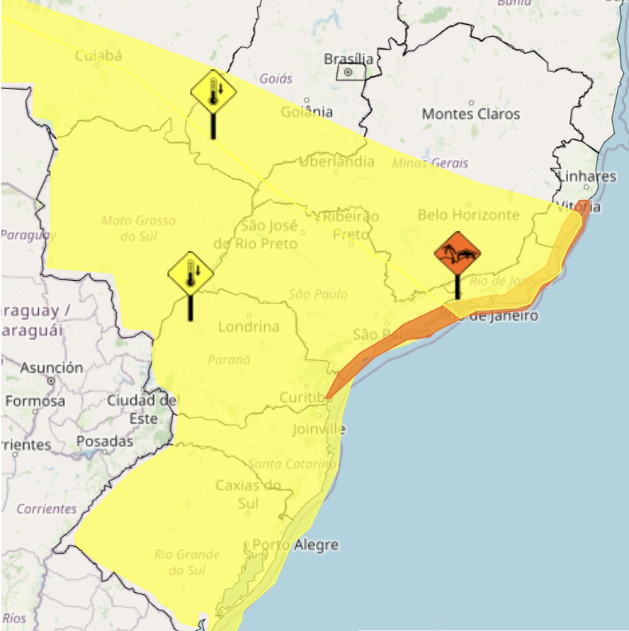 Ventos se afastam e causam queda de temperaturas