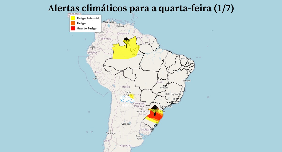 Sul em Alerta Vermelho: Temporais Ameaçam com Ventos de 80 km/h