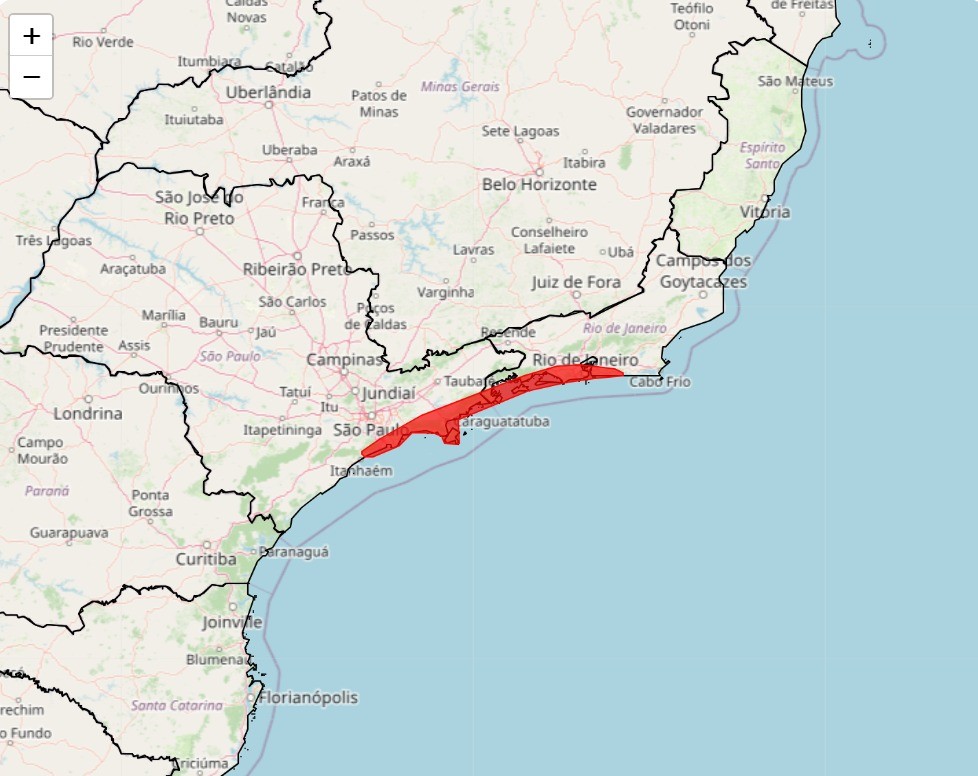 Alerta vermelho segue ativo com previsão de temporais no Sudeste e Sul