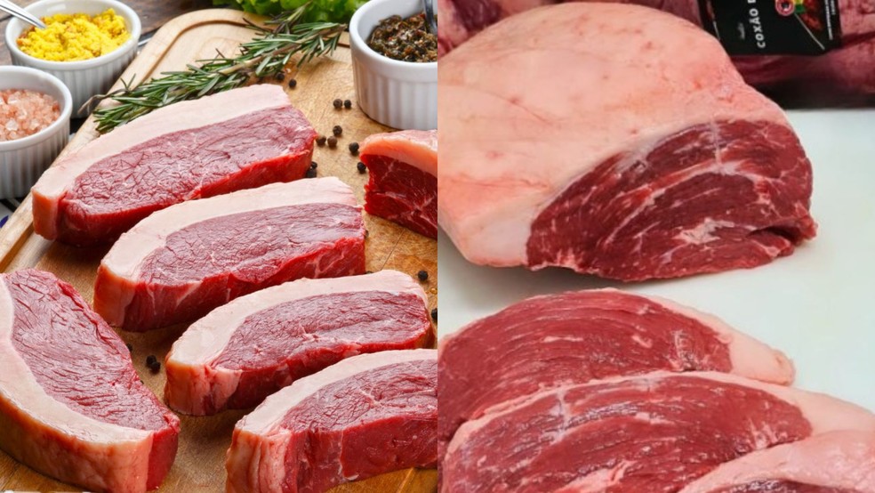 Picanha x Coxão duro — Foto: Canva/Creative Commons e Reprodução/JB Carnes