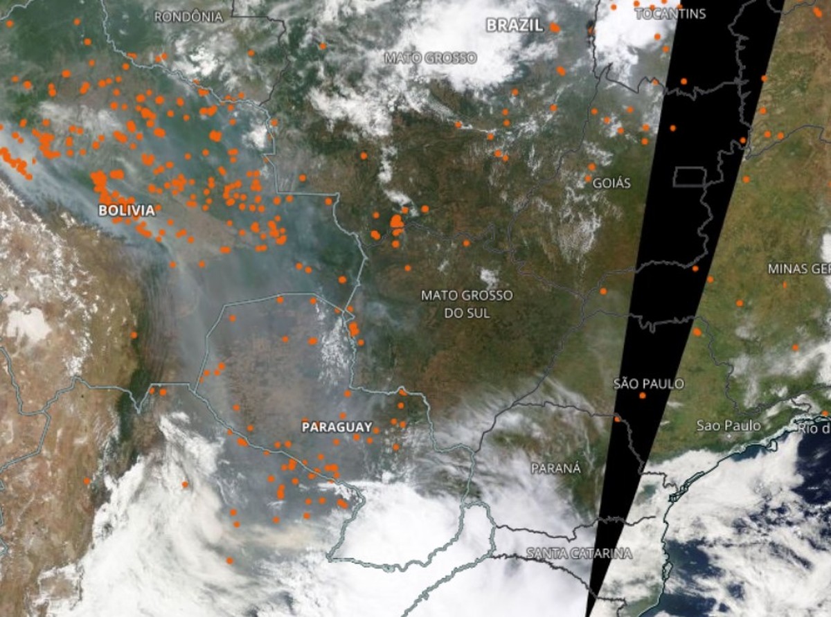Fumaça vinda da Bolívia e Paraguai se espalha sobre o Brasil | Clima