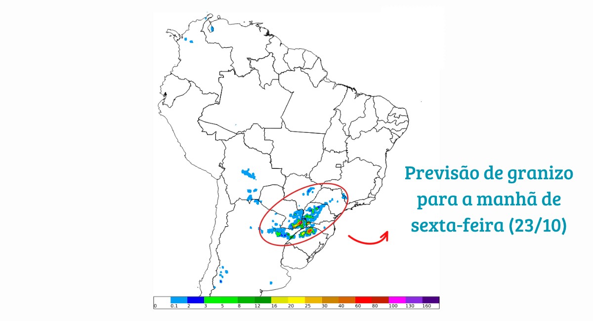 Ciclone traz tempestades e risco de granizo a três regiões do país nesta sexta-feira